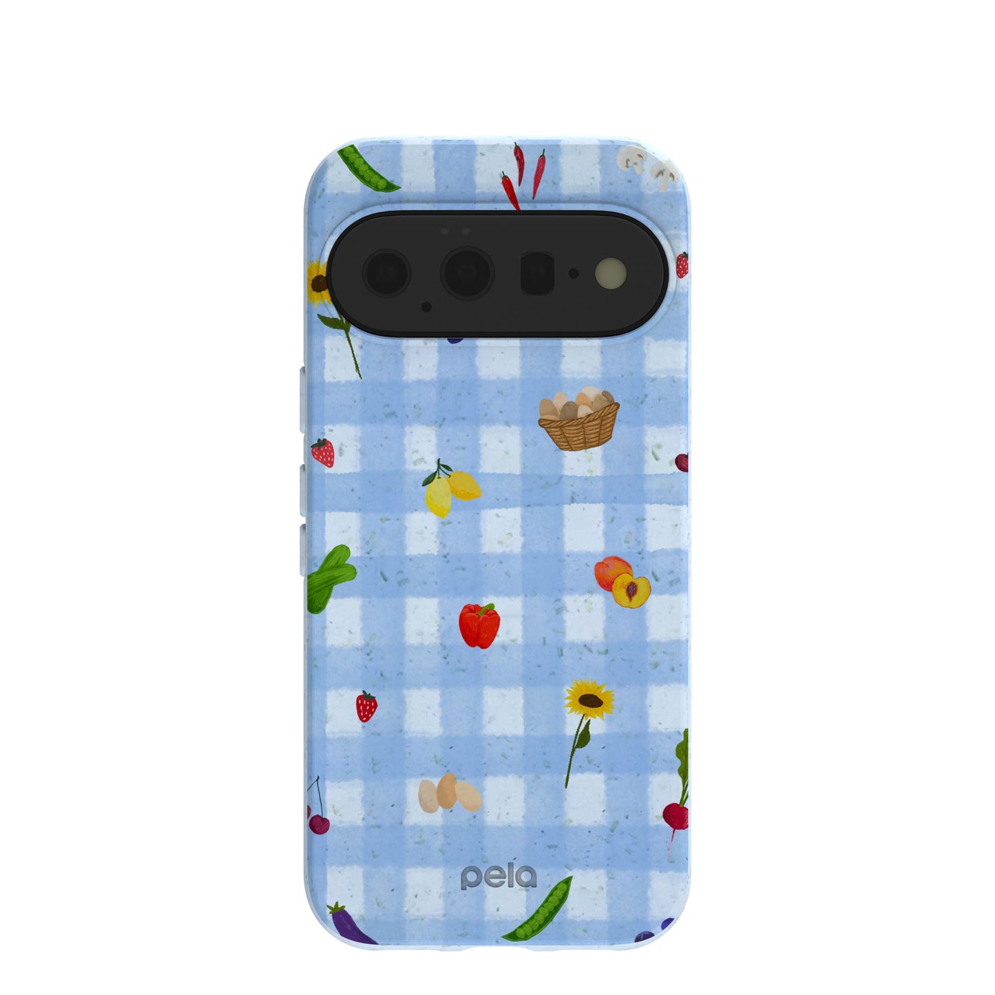 Powder Blue Gingham Farmhouse Google Pixel 11 Case