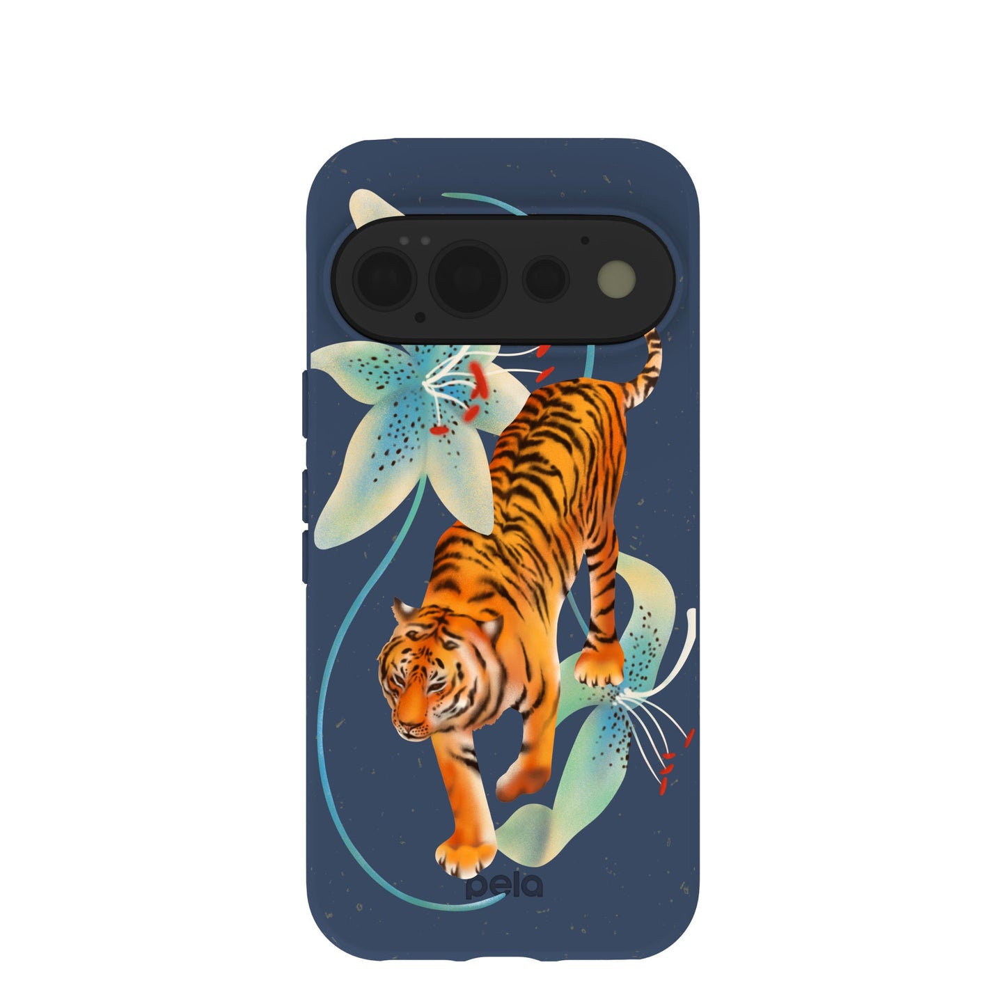 Navy Blue Lucky Tiger Google Pixel 11 Pro Case