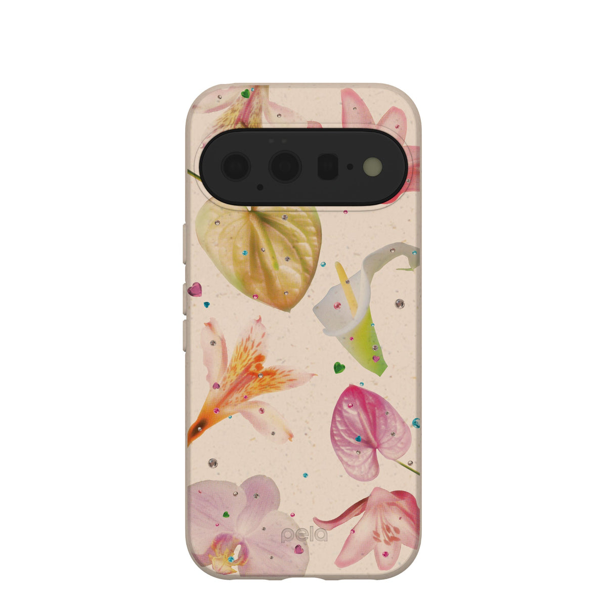 Seashell Rhinestone Bouquet Google Pixel 11 Case