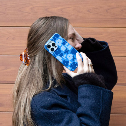 Electric Blue Daydream Blooms iPhone 17 Pro Max Case