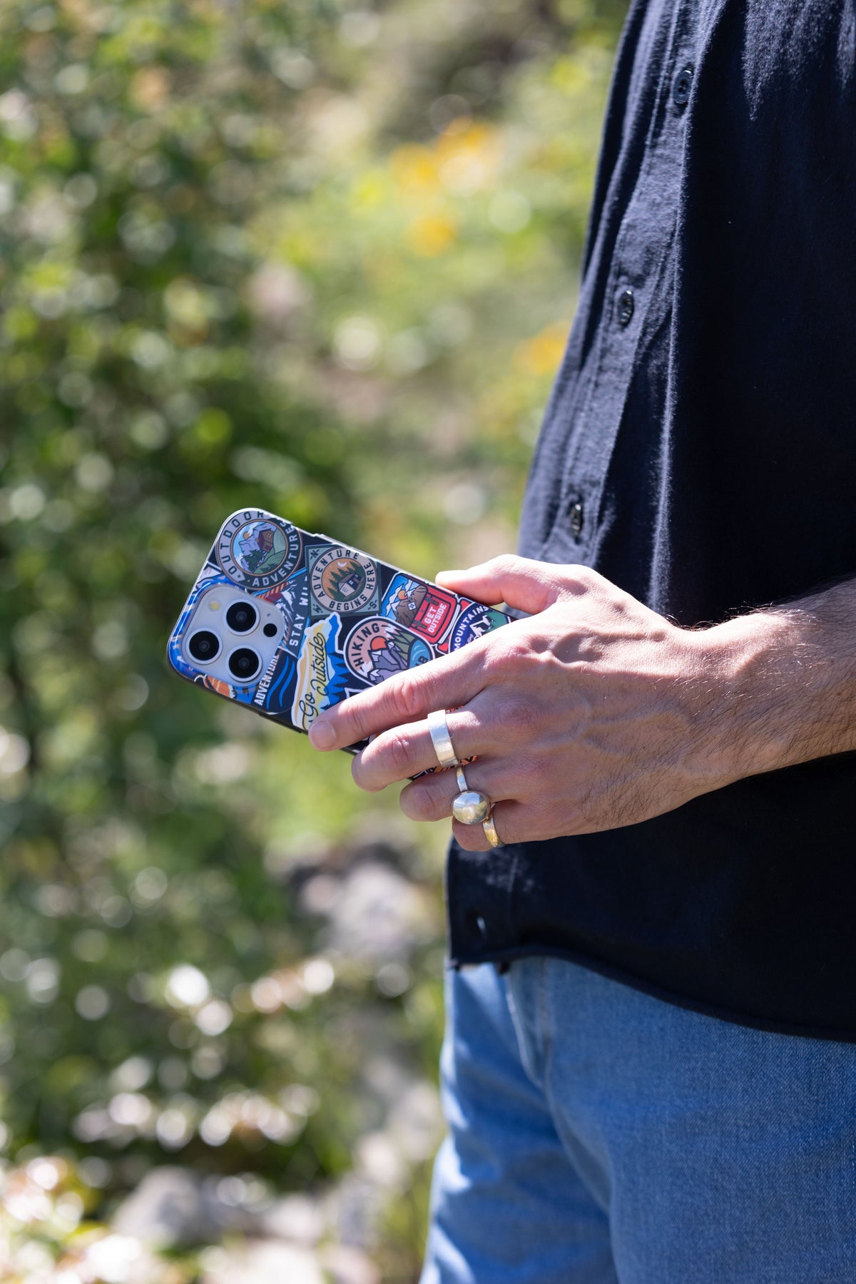 Black Trail Stickers iPhone 17 Case