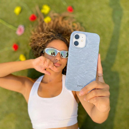 Powder Blue Ebb and Flow iPhone 11 Case