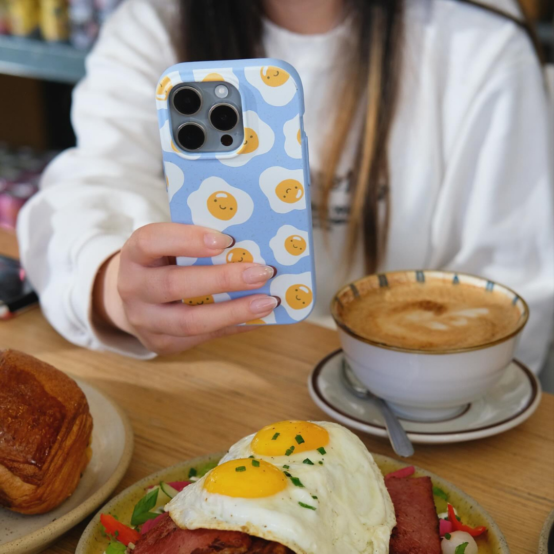 Powder Blue Sunny Side Up iPhone 17 Case
