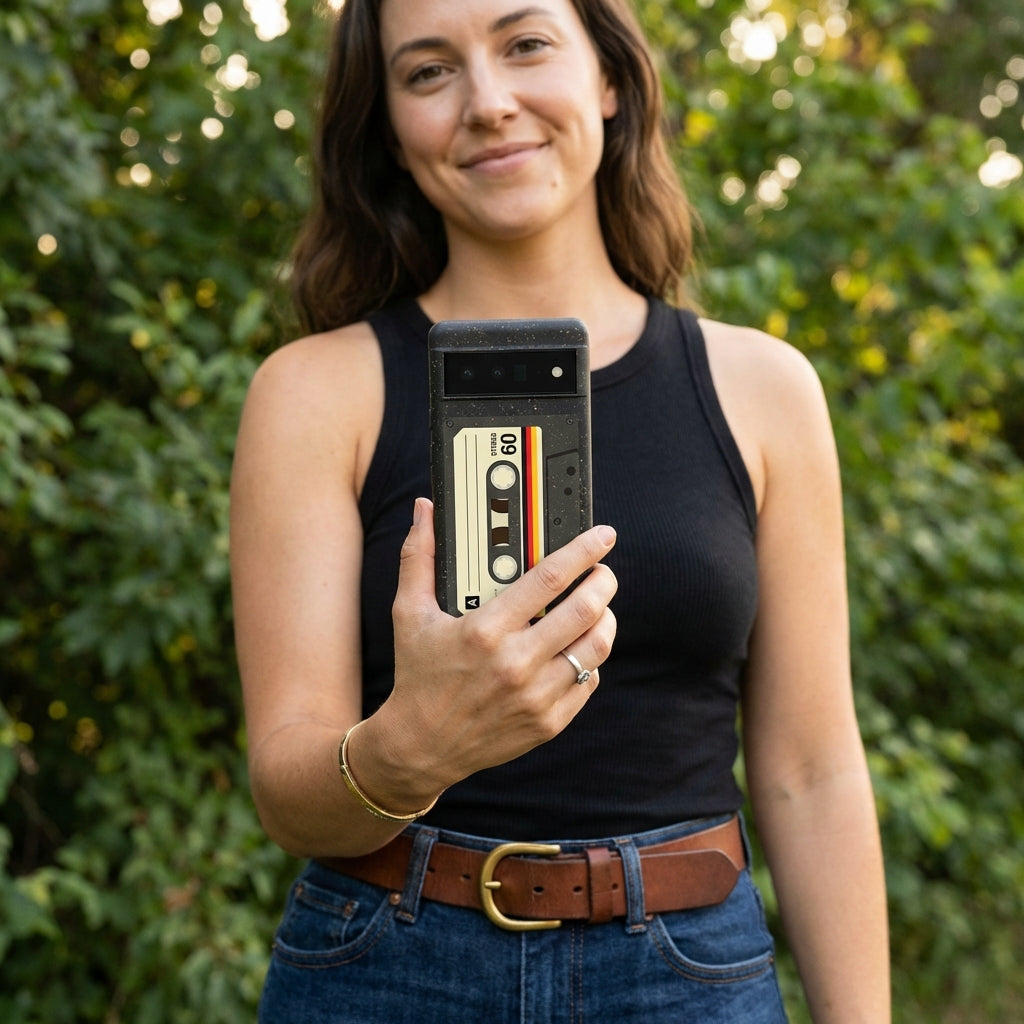 Black Cassette Google Pixel 8 Case