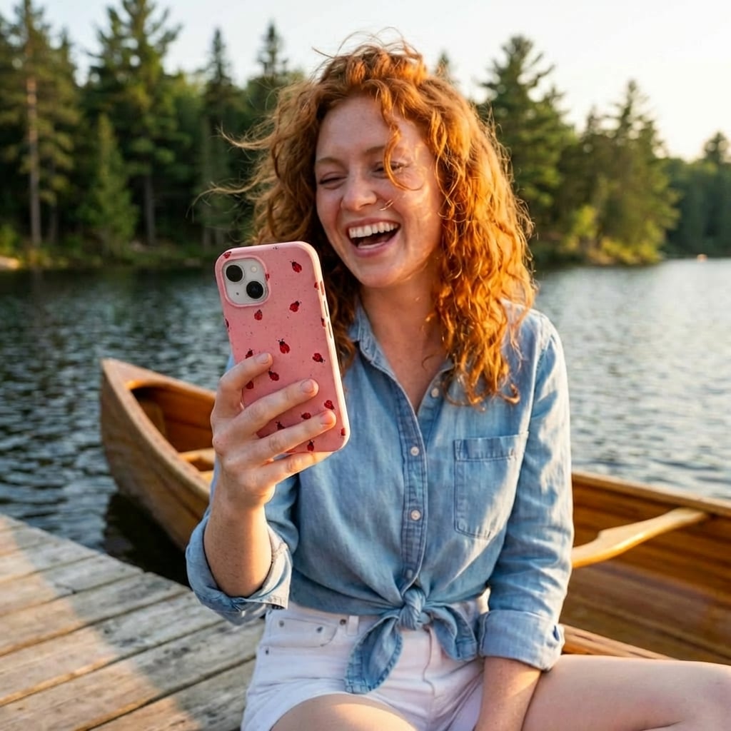Bubblegum Pink Rosy Ladybug Google Pixel 10a Case