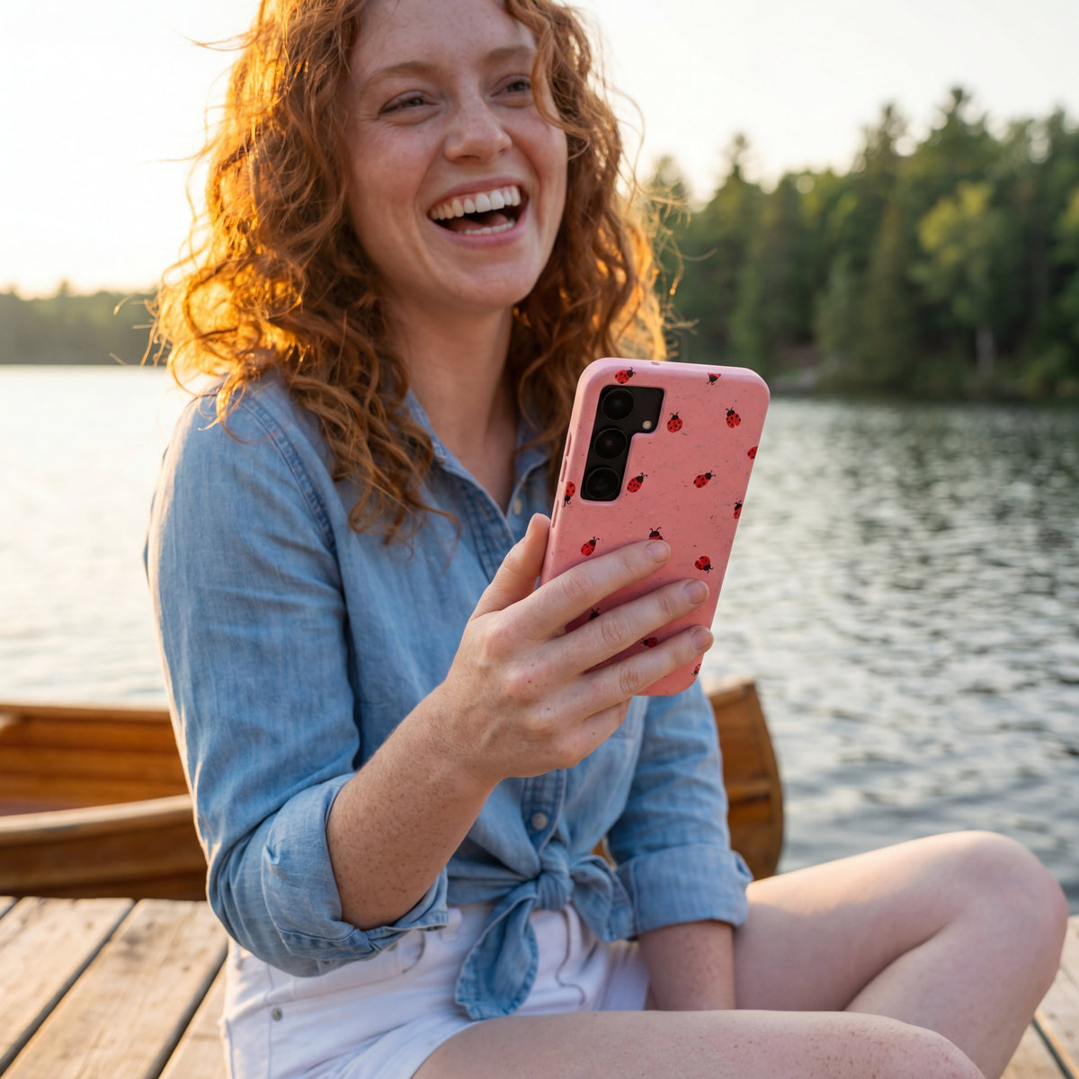 Bubblegum Pink Rosy Ladybug Google Pixel 10a Case