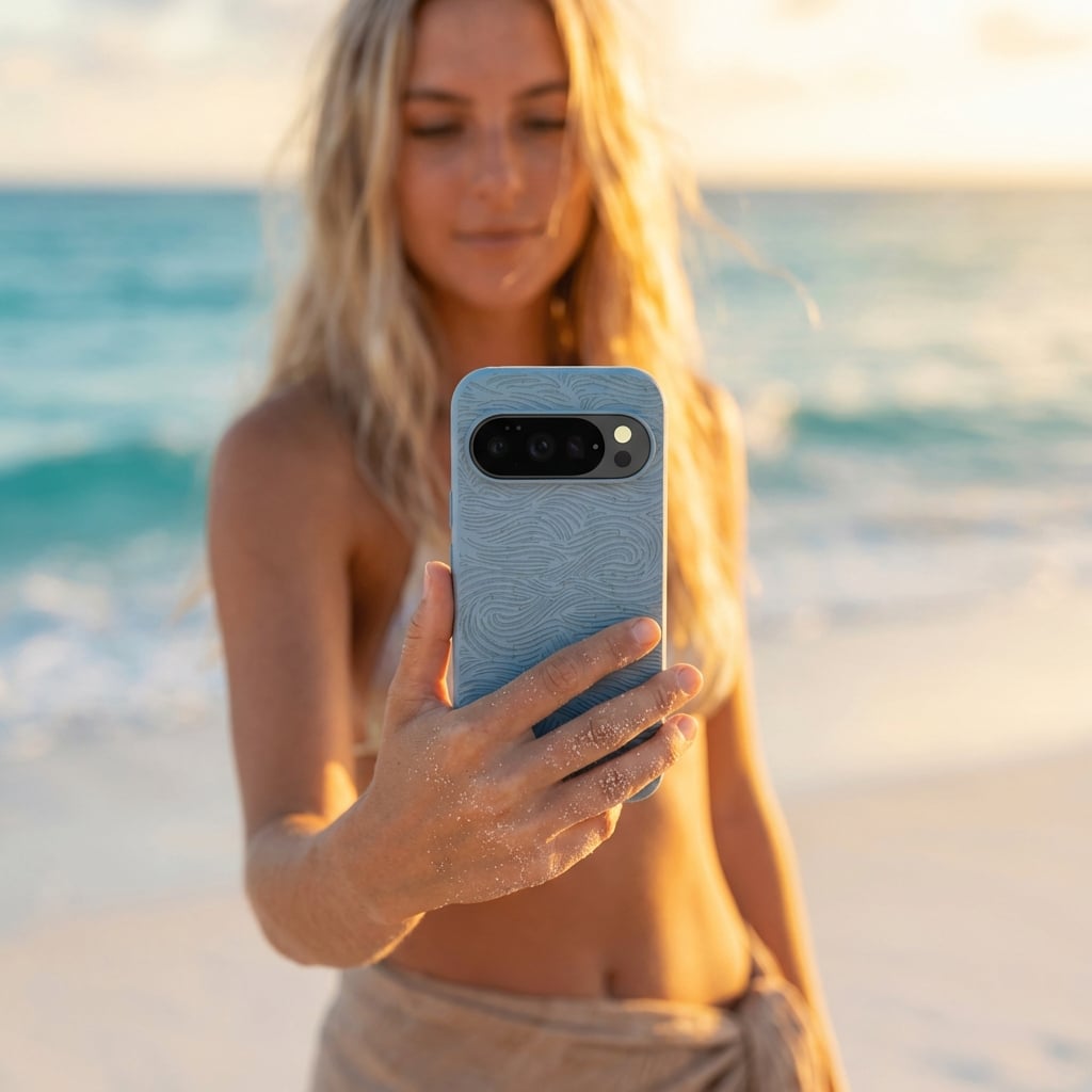 Powder Blue Ebb and Flow Google Pixel 10/10 Pro Case