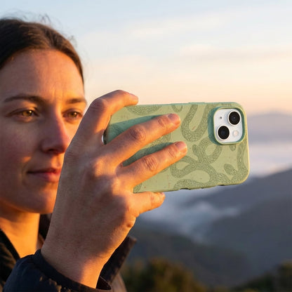 Sage Green Snaky iPhone 17 Pro Max Case