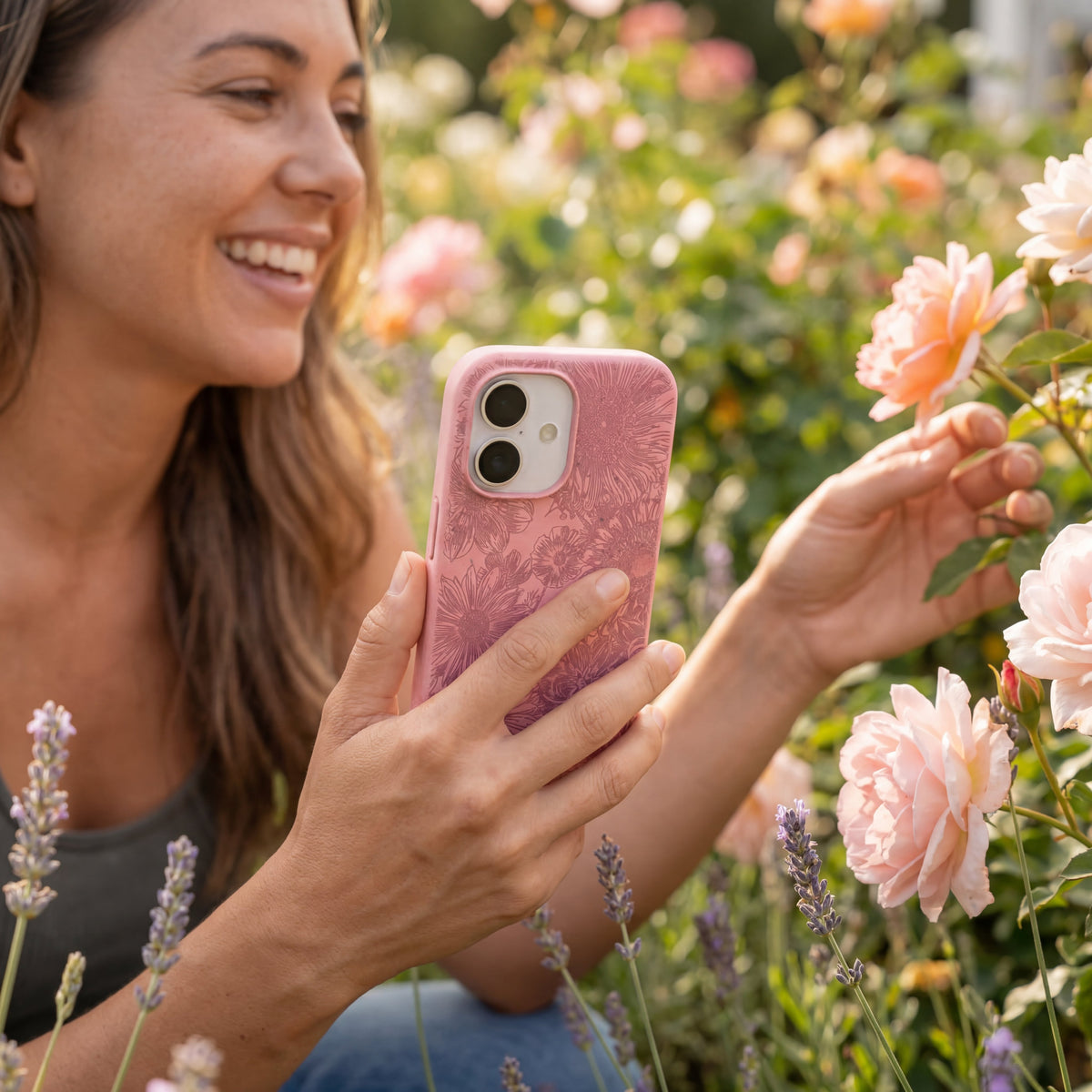 Bubblegum Pink Flora iPhone 17 Pro Max Case