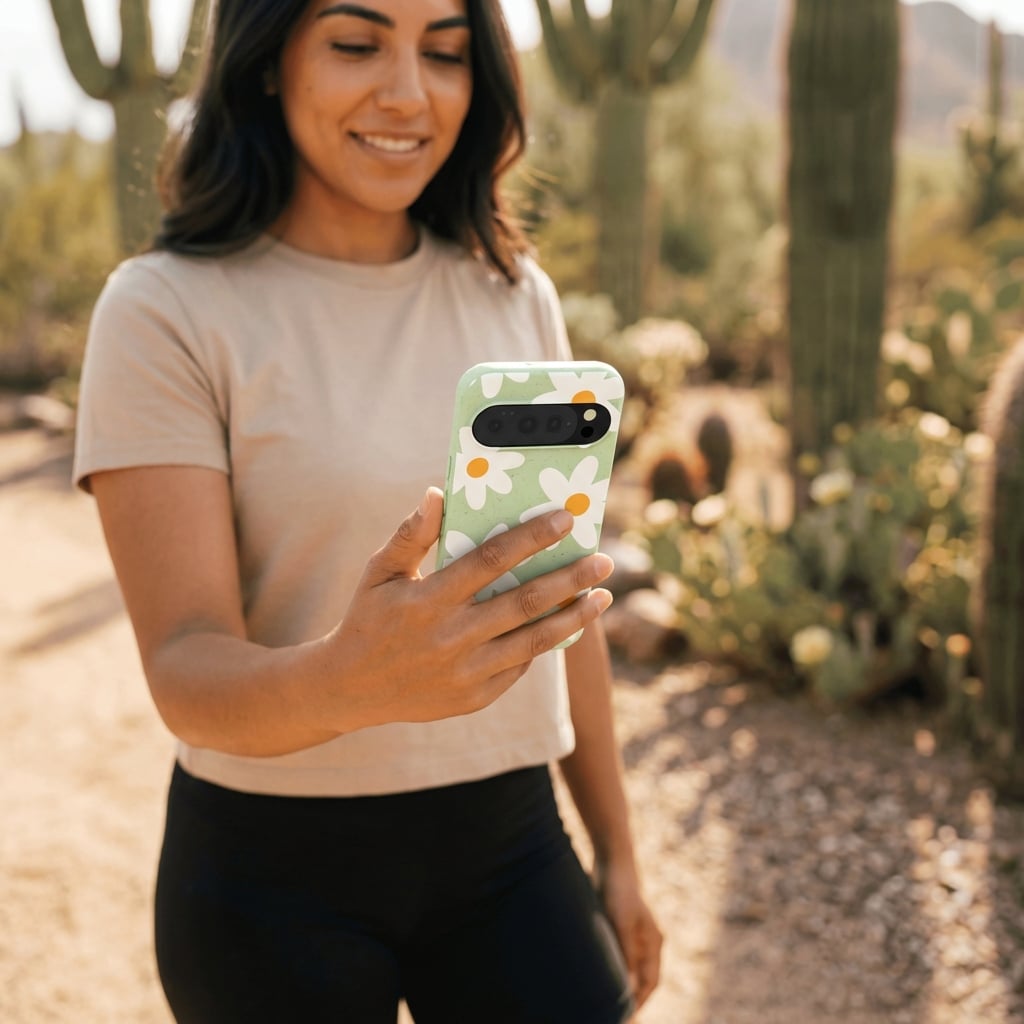 Sage Green Daisy Google Pixel 10/10 Pro Case