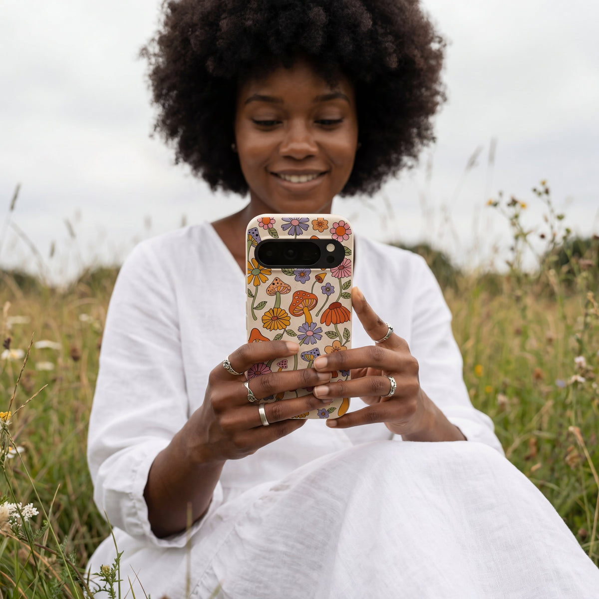 Seashell Shrooms and Blooms Google Pixel 10/10 Pro Case