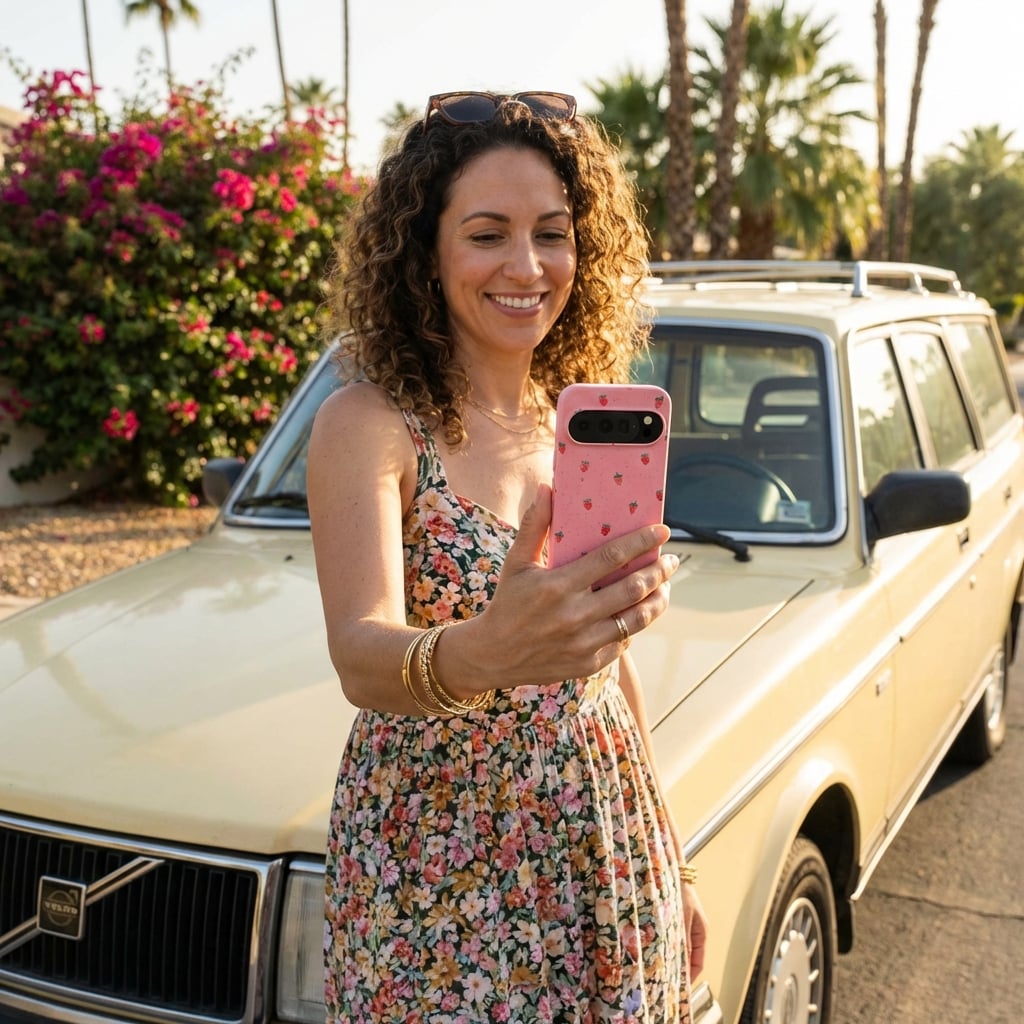 Bubblegum Pink Summer Berries Google Pixel 10/10 Pro Case