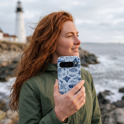 Powder Blue Marine Life Google Pixel 10/10 Pro Case