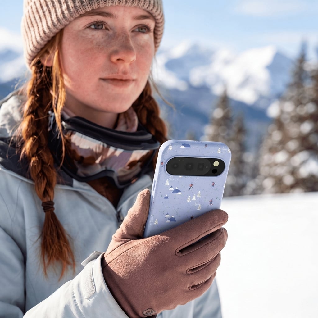 Powder Blue Ski Pass Google Pixel 10/10 Pro Case