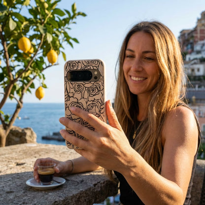 Seashell Inked Blooms Google Pixel 10/10 Pro Case