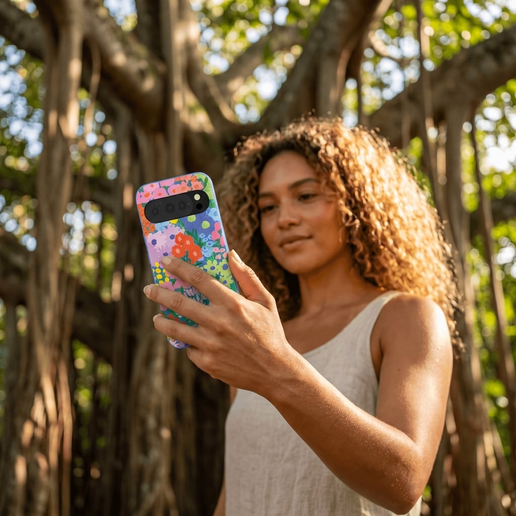 Electric Blue Painted Garden Google Pixel 10/10 Pro Case
