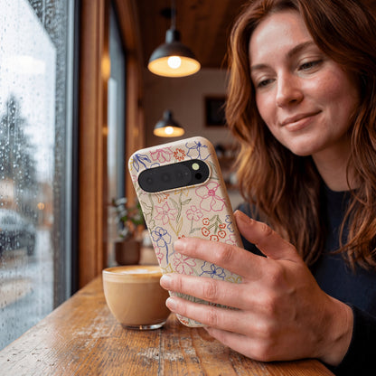 Seashell Petals Sketch Google Pixel 10/10 Pro Case