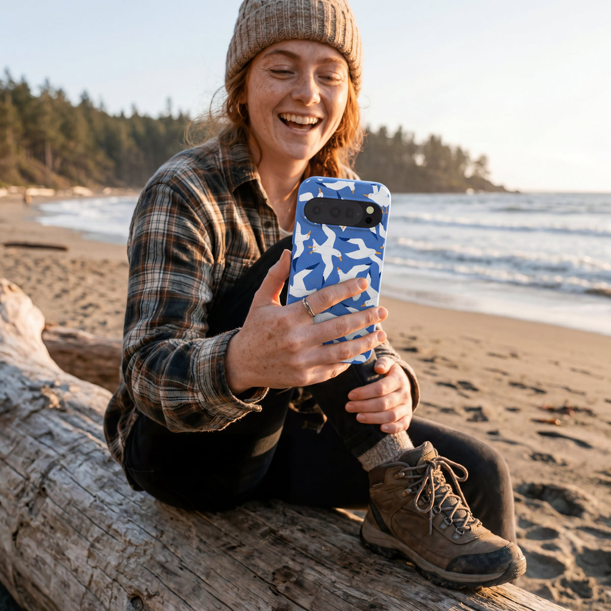 Electric Blue Seagulls Google Pixel 10/10 Pro Case