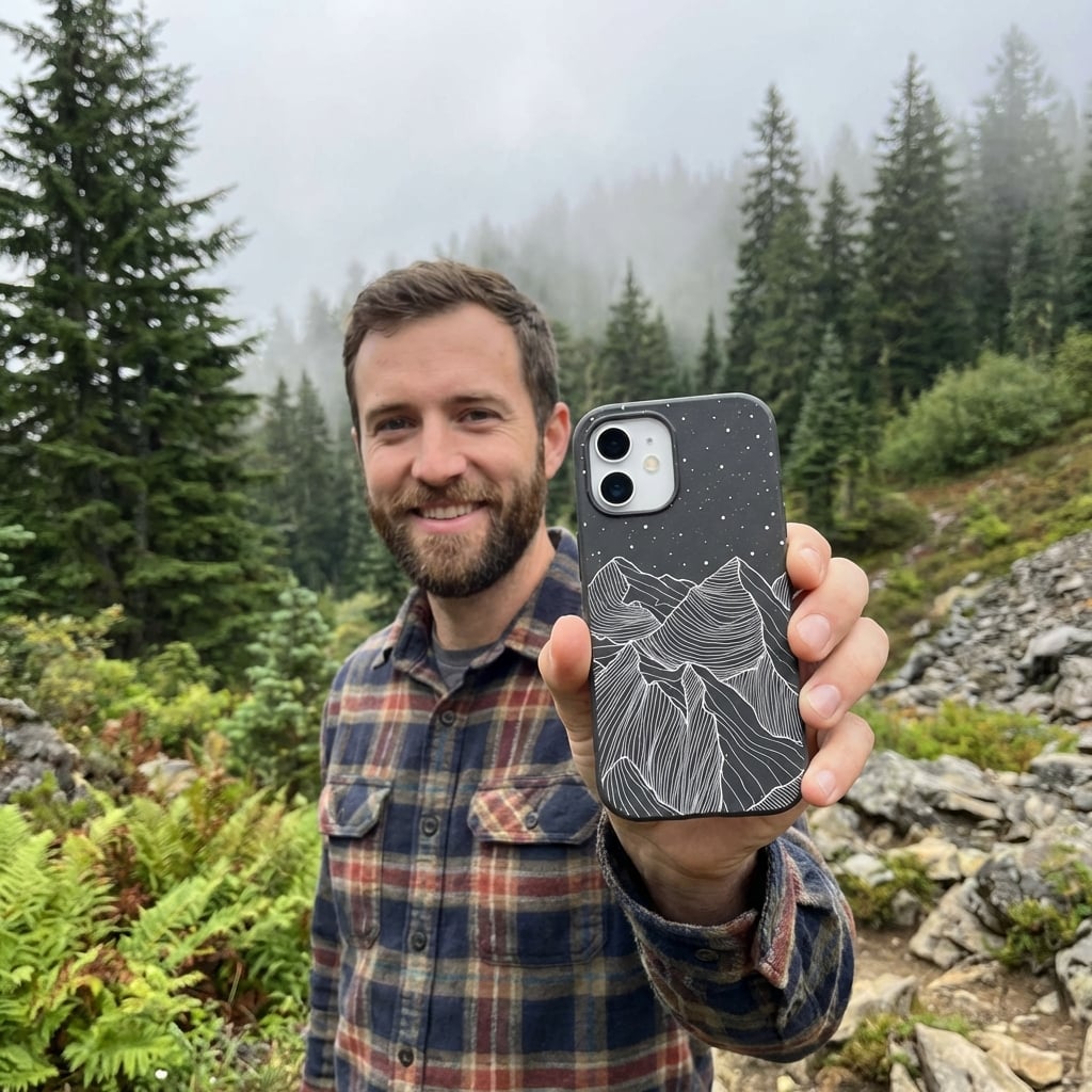 Black Night Panorama iPhone 17 Pro Max Case