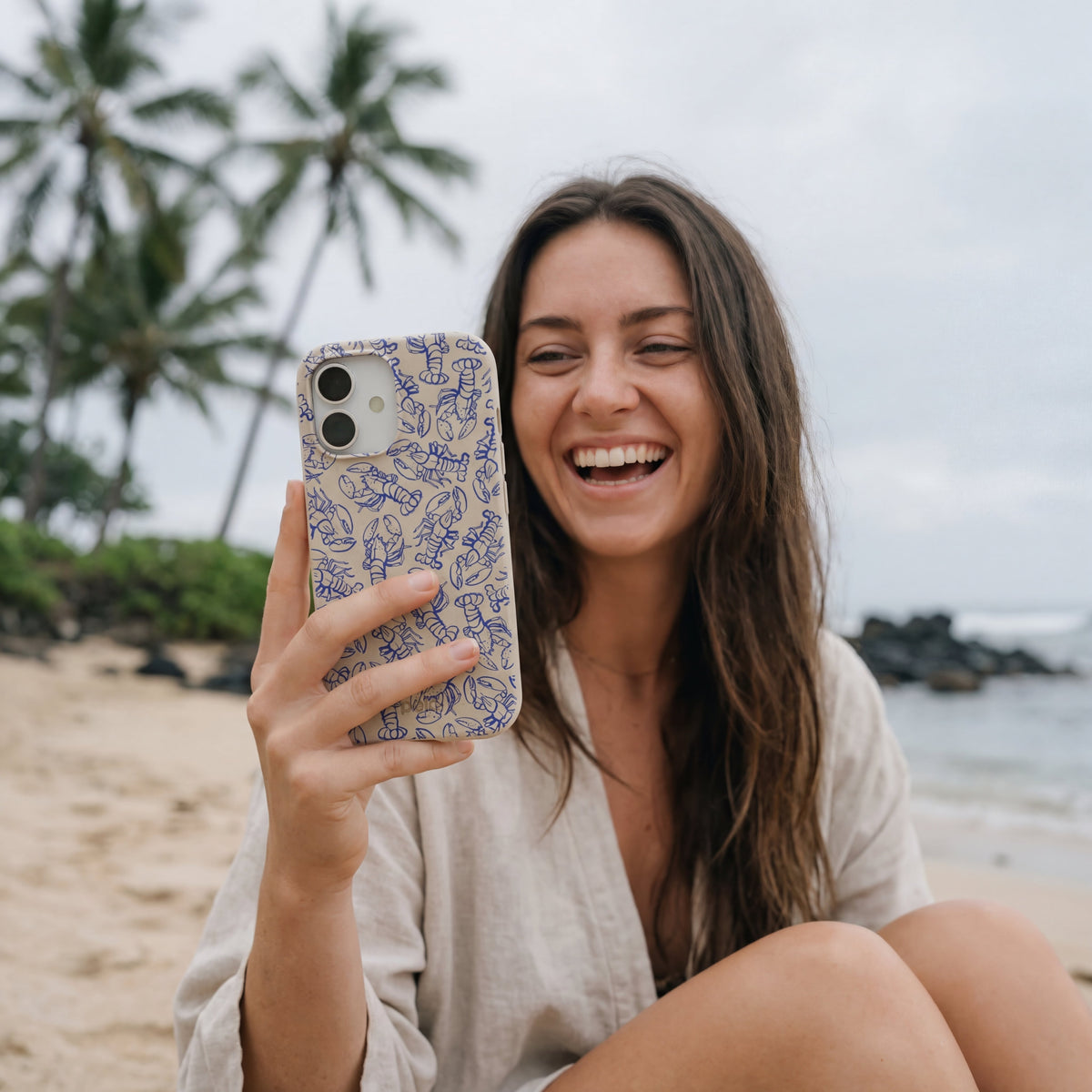 London Fog Blue Lobster iPhone 17 Pro Case
