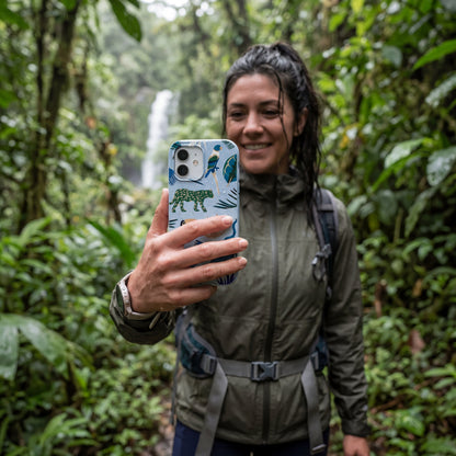 Powder Blue Tropical Rainforest iPhone 17 Case