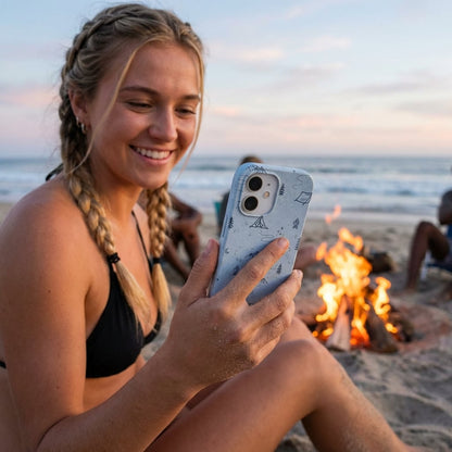 Powder Blue Camp Nights iPhone 17 Case