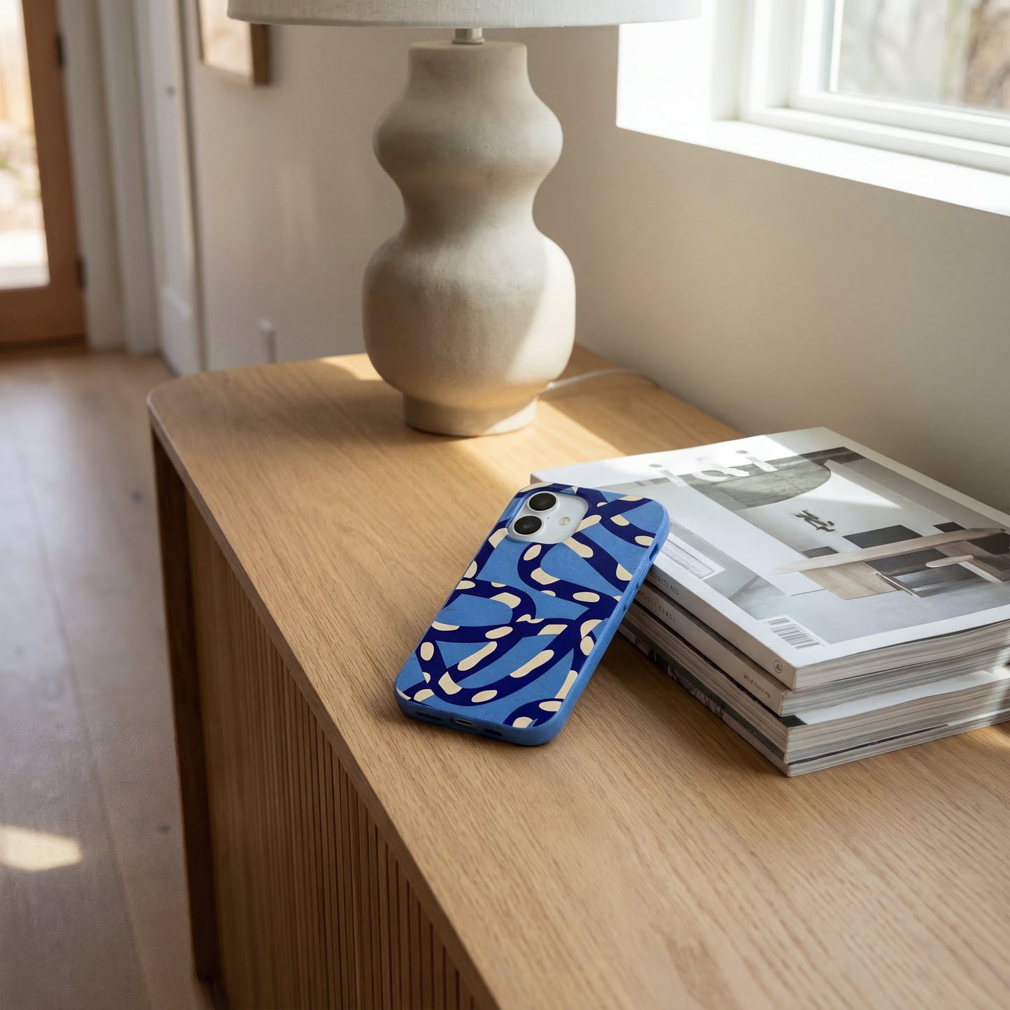 Electric Blue Noodles iPhone 17 Pro Max Case
