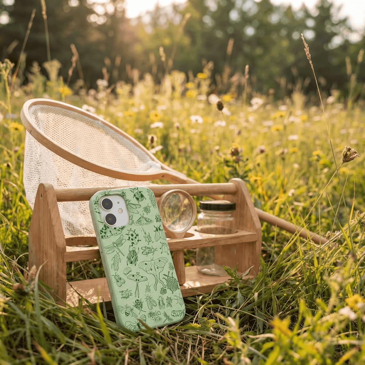 Sage Green Linear Entomology iPhone 17 Pro Max Case