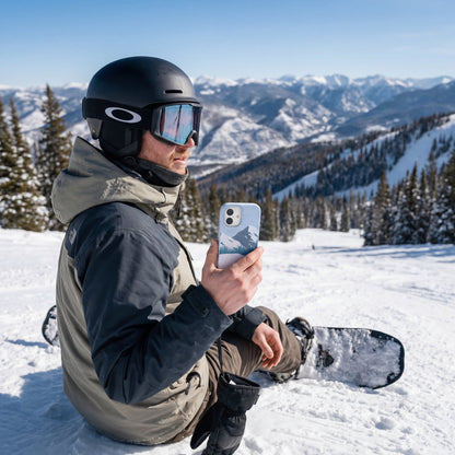 Powder Blue Shredding Peaks iPhone Air Case