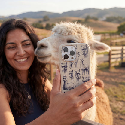 London Fog Spitting Llama iPhone 17 Case