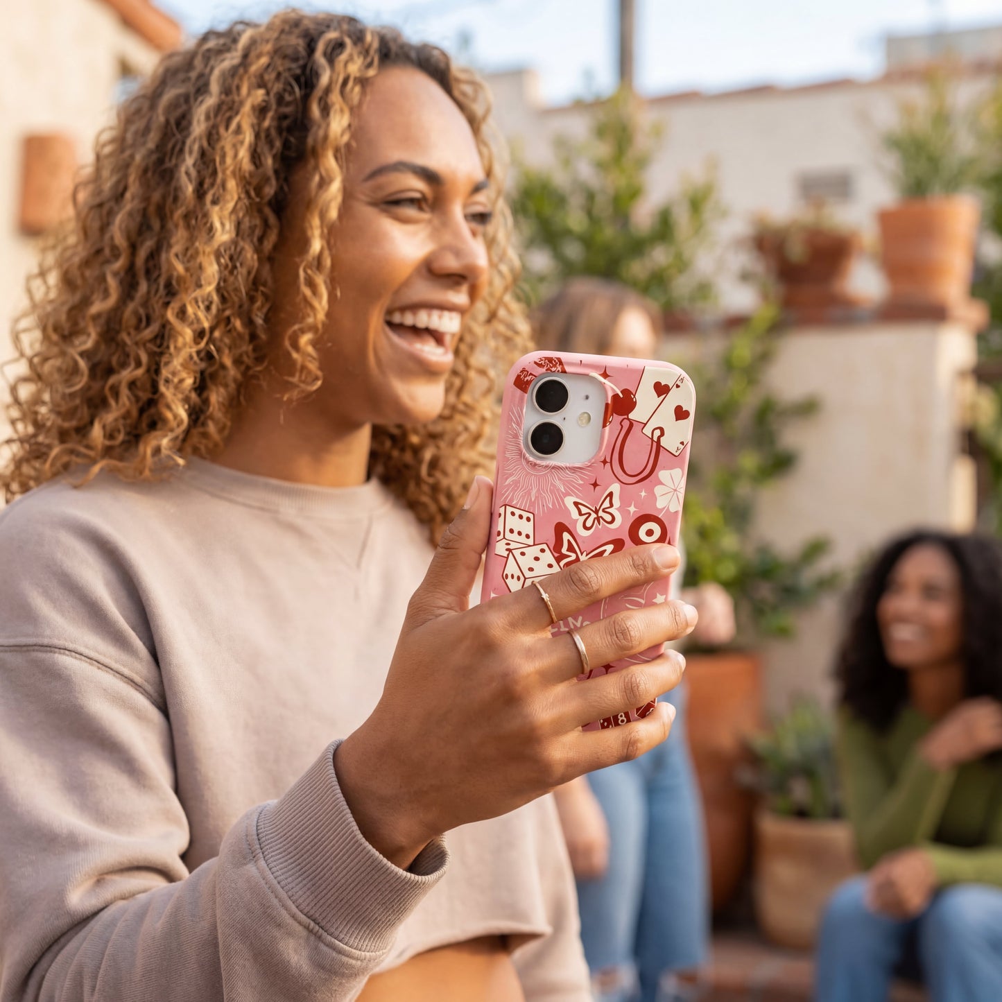 Bubblegum Pink Feeling Lucky iPhone 17 Case