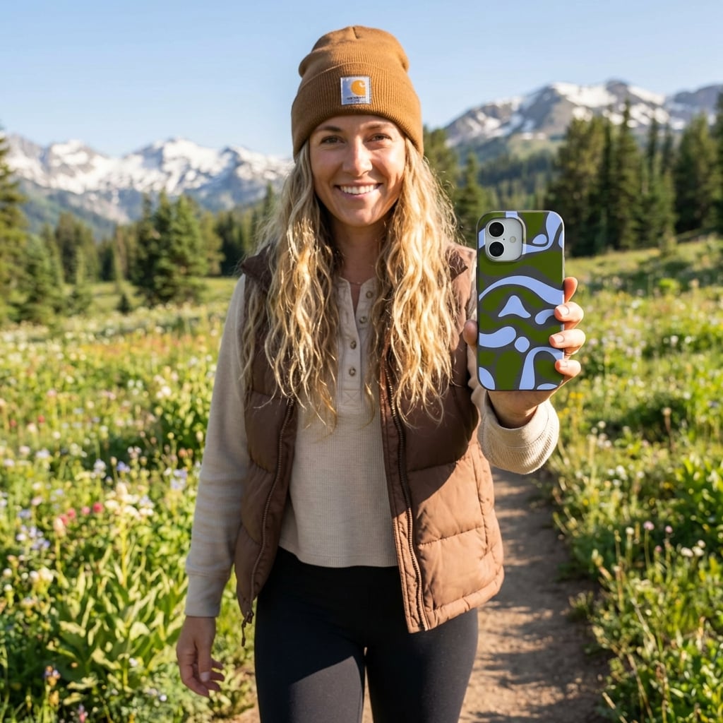 Black Curve and Flow iPhone Air Case