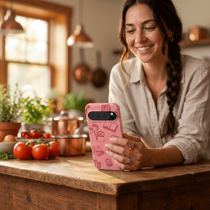 Bubblegum Pink Book Club Google Pixel 10/10 Pro Case