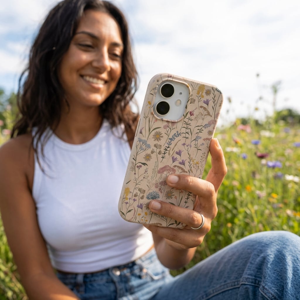 Seashell Dusty Petals iPhone 17 Pro Case