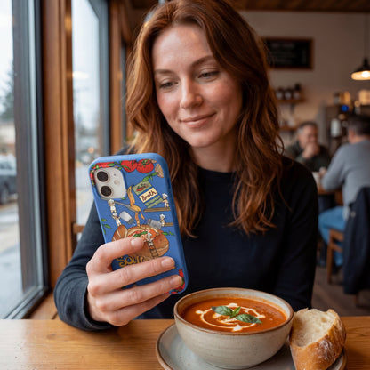 Electric Blue Soup Season iPhone 17 Pro Case