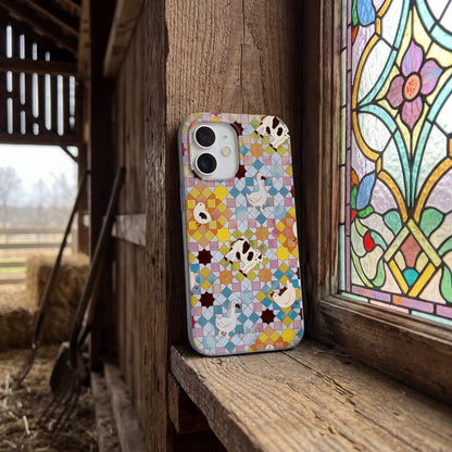 Powder Blue Farmers Mosaic iPhone 17 Pro Max Case
