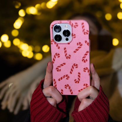 Bubblegum Pink Candy Cane Chaos iPhone 16e/17e Case