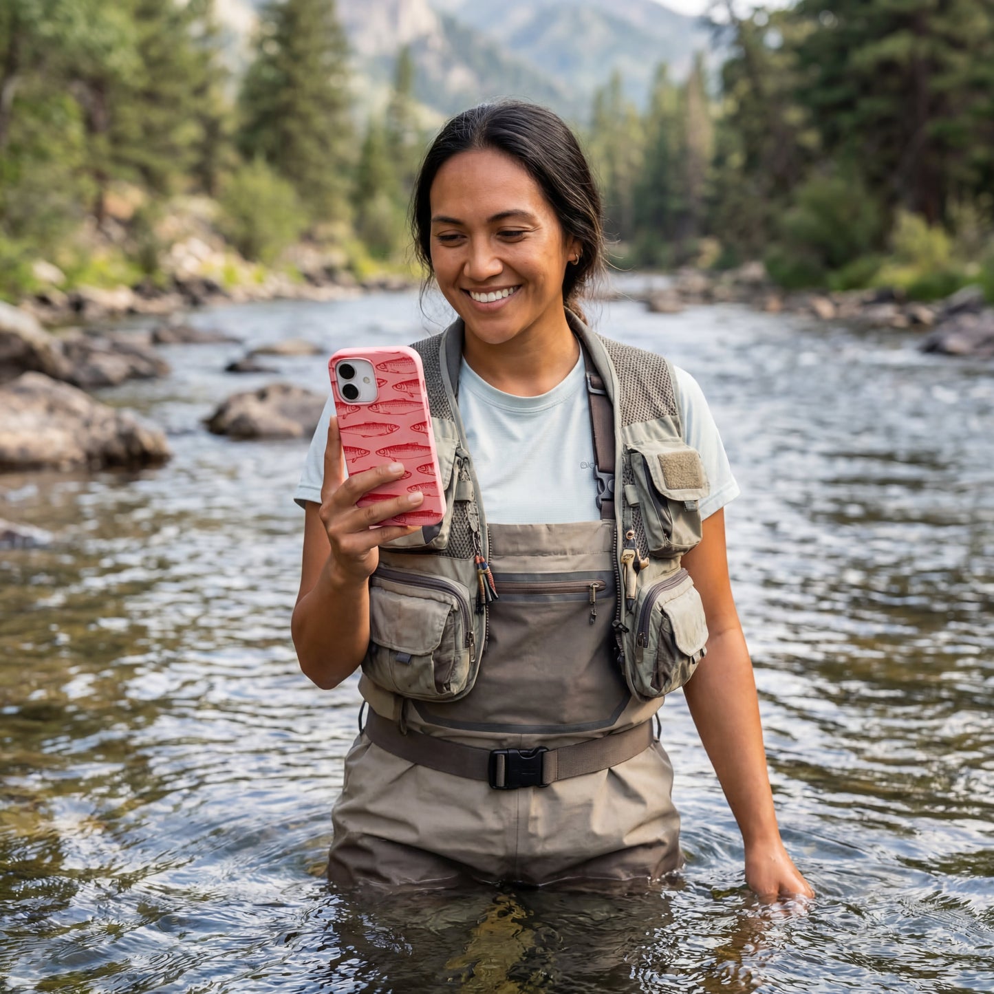 Bubblegum Pink Sardine Stream iPhone 16e/17e Case