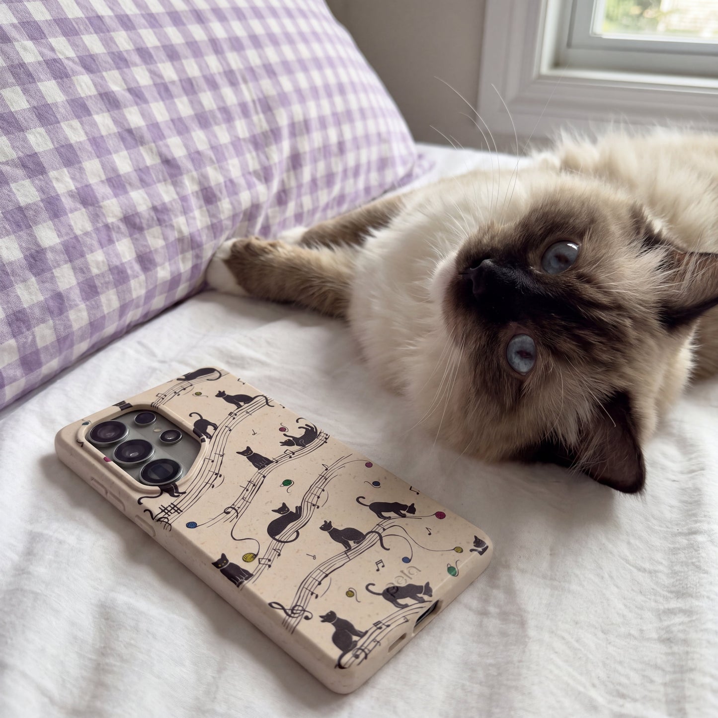 Seashell Music Kitties Samsung Galaxy S26 Ultra Case