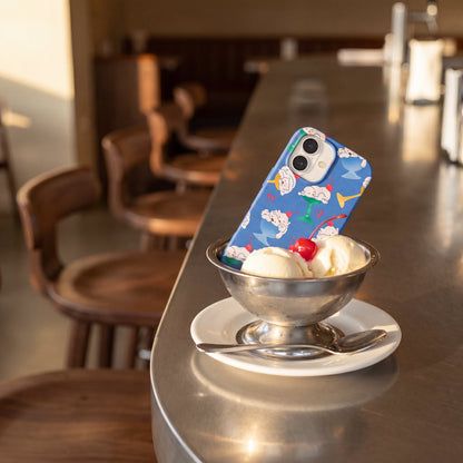 Electric Blue Vanilla Bear iPhone Air Case
