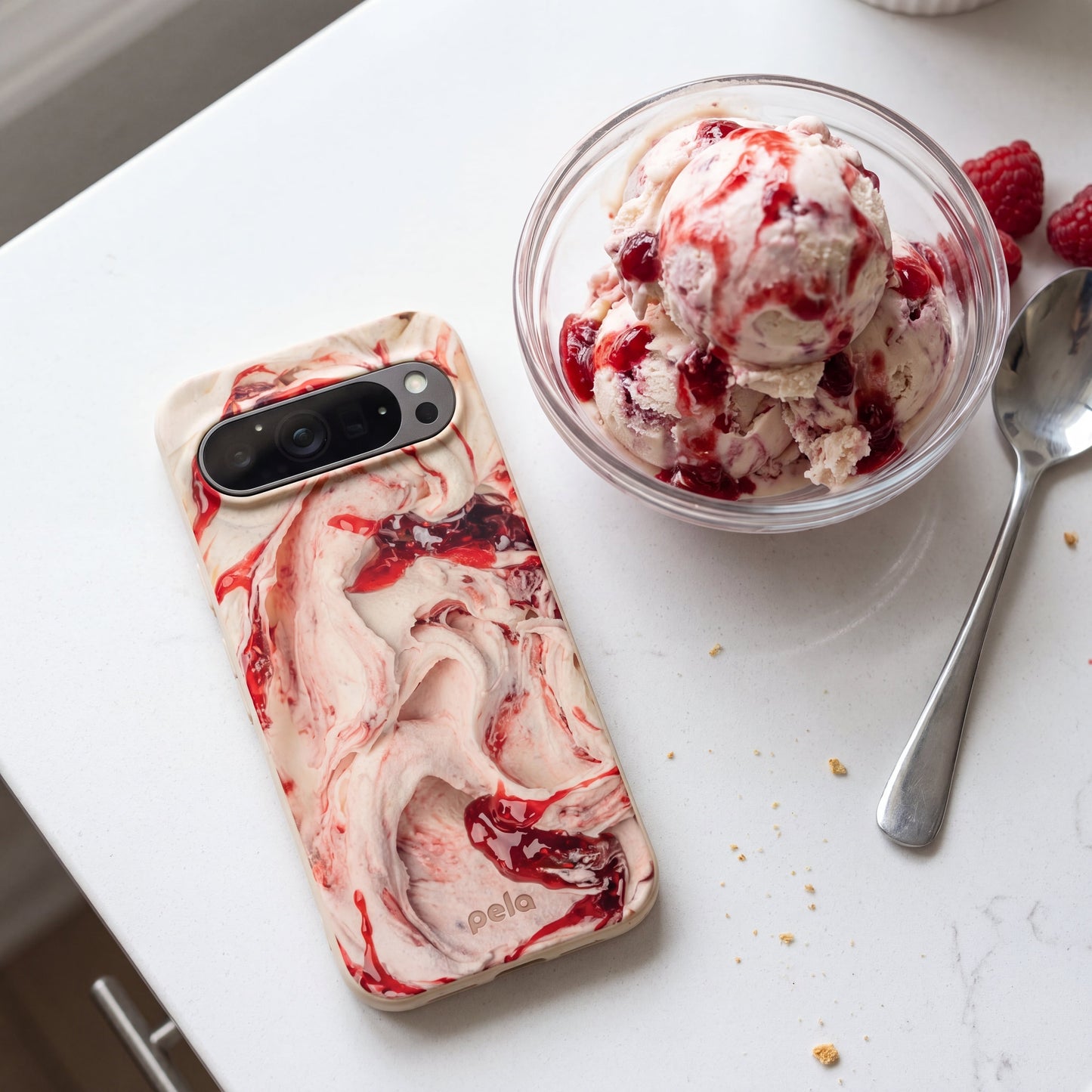 Seashell Raspberry Ripple Google Pixel 10/10 Pro Case