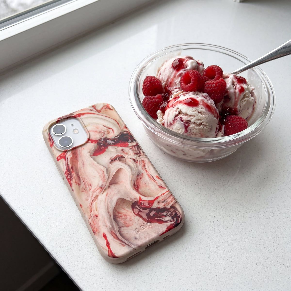 Seashell Raspberry Ripple iPhone Air Case