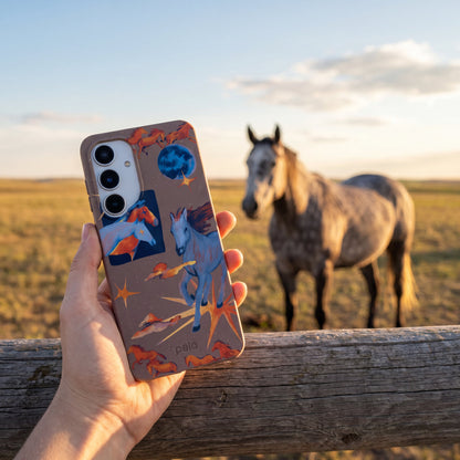 Chocolate Brown Horse Dreamers Samsung Galaxy S26+(Plus) Case