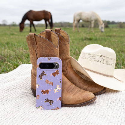 Lavender Pastel Ponies Google Pixel 10/10 Pro Case