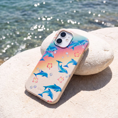 Seashell Dolphin Sunset iPhone 17 Pro Max Case