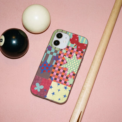 Chocolate Brown Patchwork Journal iPhone 17 Pro Max Case