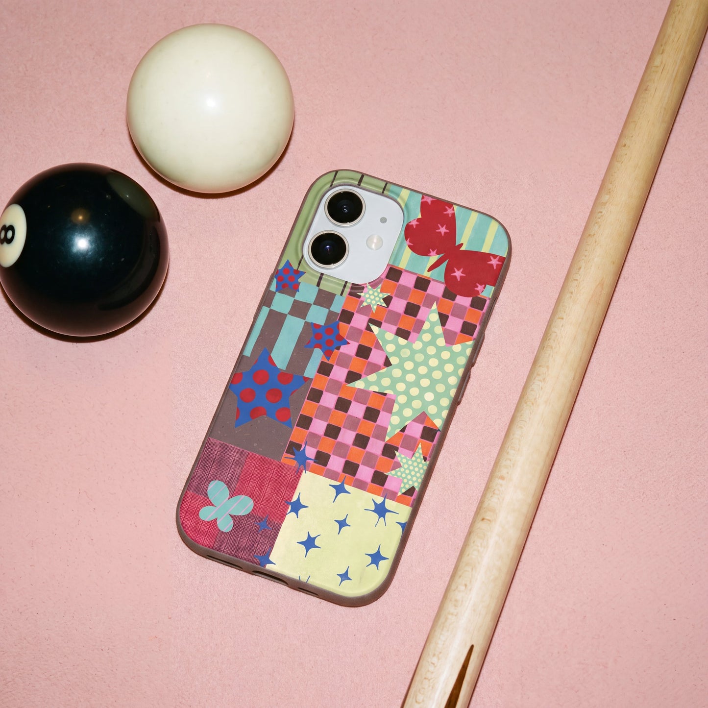Chocolate Brown Patchwork Journal iPhone 16e/17e Case