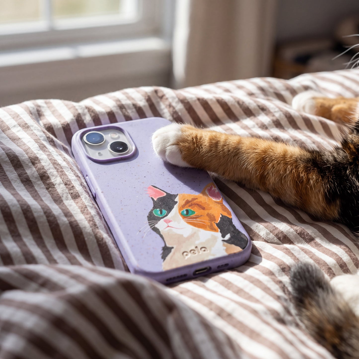 Lavender Calico iPhone 16 Pro Case