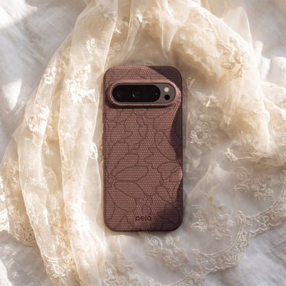 Chocolate Brown Lace Botanica Google Pixel 10 Pro XL Case