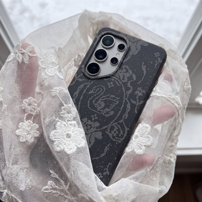 Black Studded Swan Samsung Galaxy S26 Case